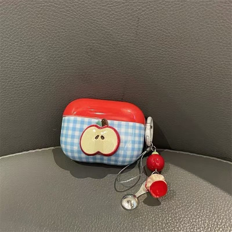 Blue Checkered Apple AirPods 4/3/2/1 เคสหูฟัง AirPodsPro2 เคสซิลิโคนป้องกันการตก