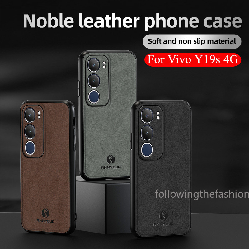 สําหรับ Vivo Y19s 2024 Vivo Y19s vivoY19s Y 19s Y19S 4G 2024 เคสโทรศัพท์หรูหราหนังแฟชั่นคู่สไตล์กันก