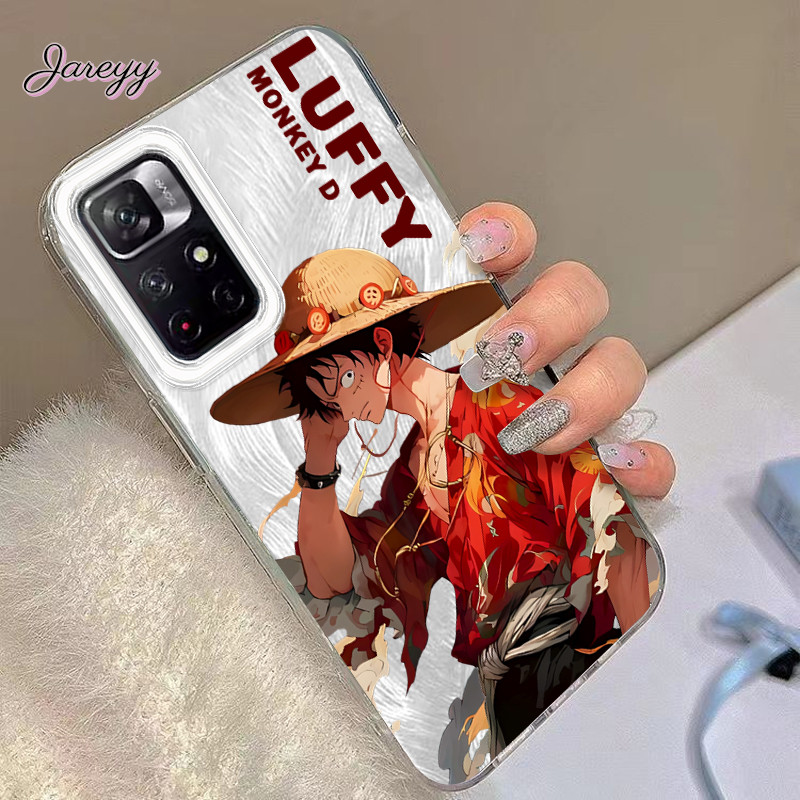 RedmiกรณีOne PieceหมวกฟางLuffyเหมาะสําหรับRedmiหมายเหตุ10 12 13C 13 9C 10A 9C 9 9A 13 8 A3 11s 14 10