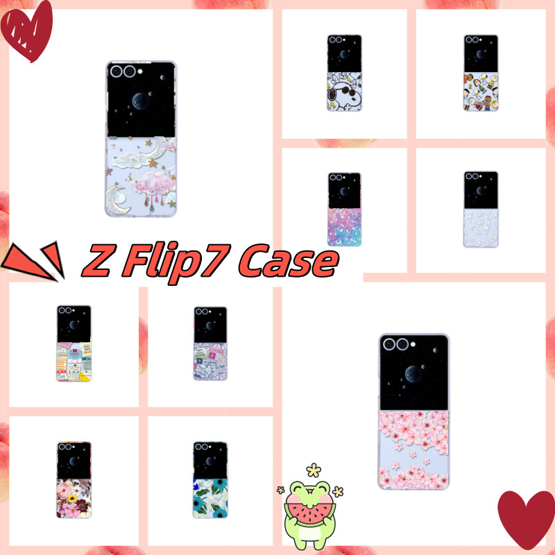 กันชนน่ารักสําหรับ Samsung Galaxy Z Flip8 กรณี Art Design Hard PC รูปแบบ Z Flip8 Flip Z8 กลับเคสโทรศัพท์