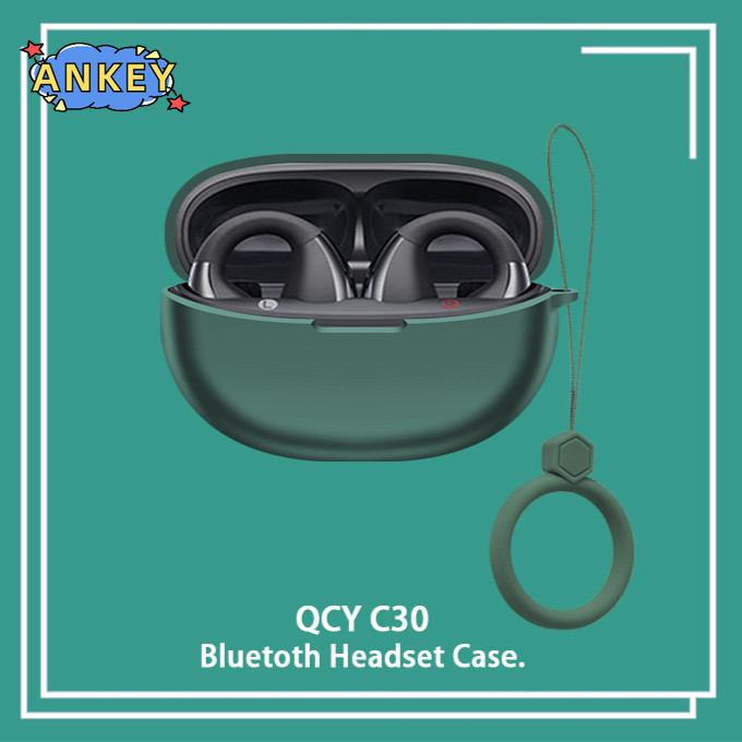 for QCY Crossky C30 C30S Case Protective Earphone Cover Ring Anti-fall Soft Silicone Wireless Blueto