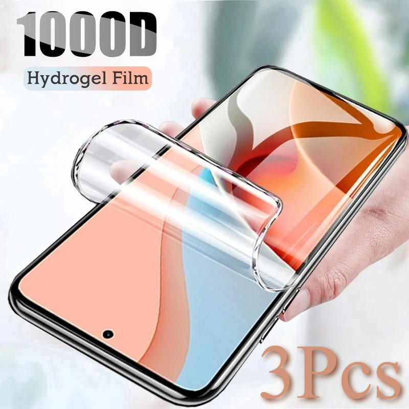 3 ชิ้นคลุมทั้งหมดฟิล์มไฮโดรเจลสําหรับ iQOO Z1 Z3 Z5 Z5x Z6 Z7 Z7i Z7s U1 U1x U3 U3x U5 U5 U5x Pro Li
