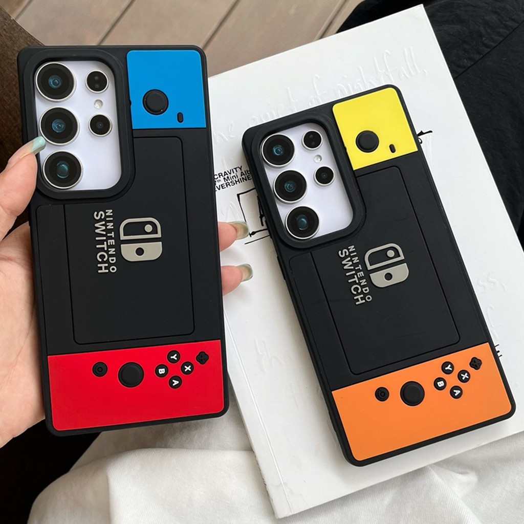 SAMSUNG สําหรับSamsung S24 S25 S23 Ultra A55 A56 A52 S20 Plus Creative Nintendo Switchออกแบบคู่Soft TPU Anti-Scratchเคสโทรศัพท์กันกระแทกFall-proofเกราะป้องกัน