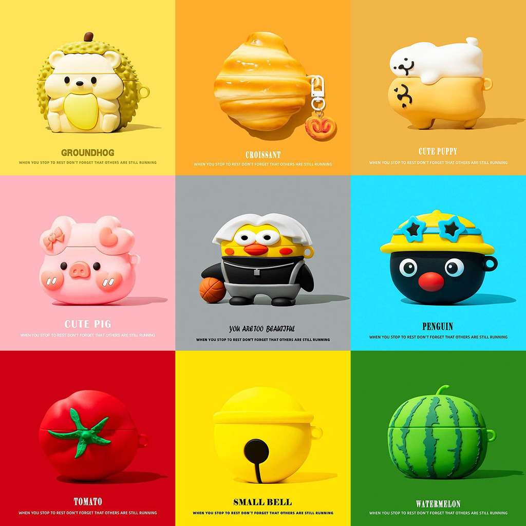 น่ารัก 3D การ์ตูนสําหรับ Huawei ฟรีคลิปซิลิโคนหูฟังฝาครอบป้องกันสําหรับ Huawei FreeBuds 4 5 6 5i 6i Pro4 SE2 SE3 Pro3 ราคาถูก Shopee Lazada