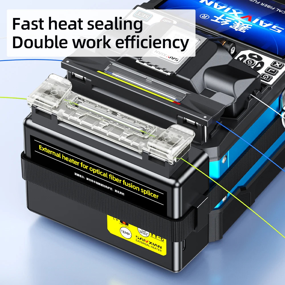 SAIVXIAN YY-6 Optical Fibre Fusion Splicer เตาทําความร้อนภายนอก 300 Core Bare Fibre Single-core ความร้อนหดหลอดเครื่องทําความร้อน - รูปที่ 2