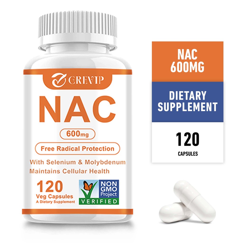 N-Acetylcysteine พร้อมซีลีเนียม - ส่งเสริมการเผาผลาญ ความช่วยเหลือ Cellular Protection - 30/60/120 แคปซูล
