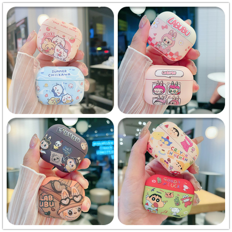 (Pro3 2025)เคส LABUBU น่ารักสําหรับ AirPods4/4ANC/1/2/3/Pro/Pro2/Pro3 เคส TPU แบบนุ่ม