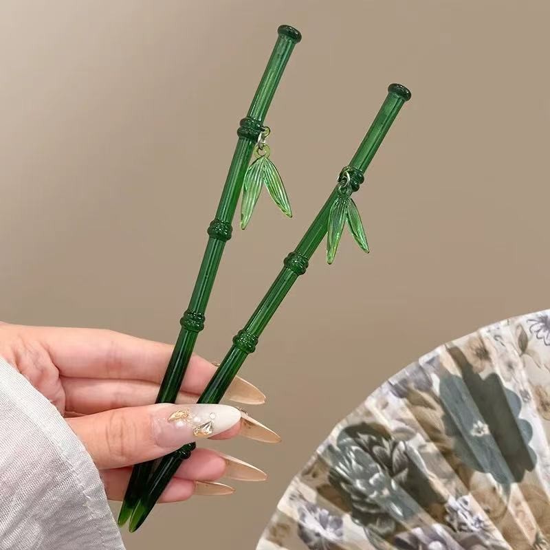 ตัวหนีบผมแบบเรโทรทำจากไม้ไผ่ สำหรับHanfuและCheongsam อุปกรณ์เสริมคุณภาพสูง - รูปที่ 2