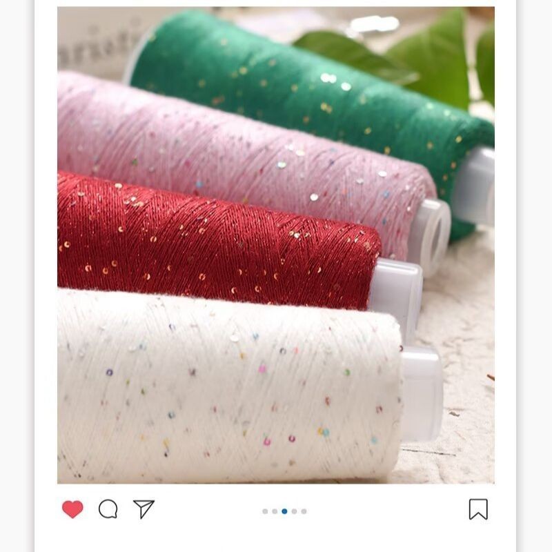 Tencel เลื่อมเลื่อมด้ายสายไฟเส้นด้ายไหม 100g/กลุ่มโครเชต์เสื้อผ้า diy Hand-Knitted Medium ด้ายหนาวัสดุ