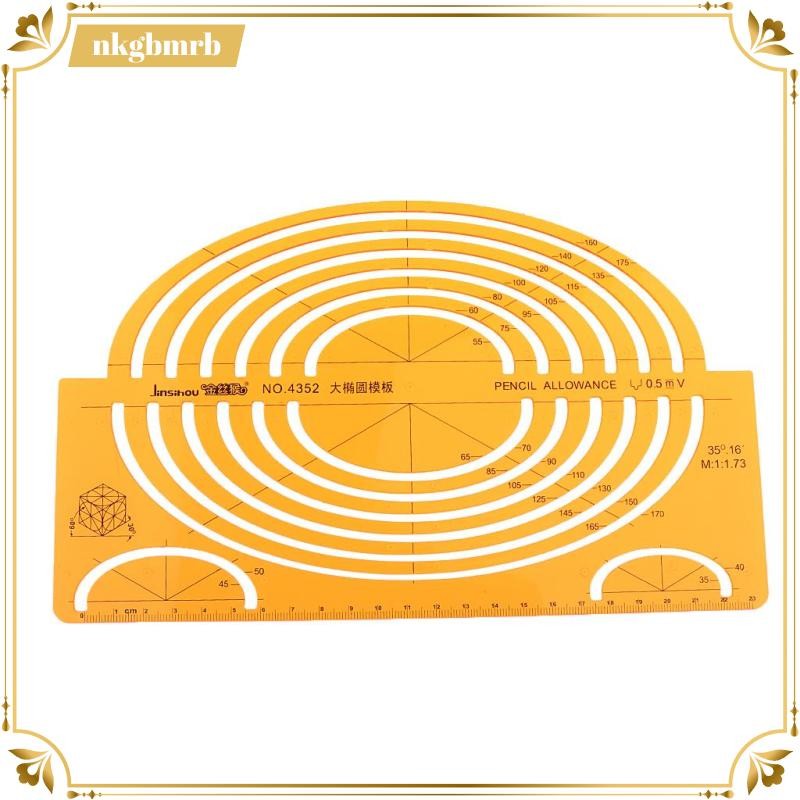 Isometric Ellipse Master Template การวาดภาพทางเทคนิค บันไดลายฉลุ สีเหลือง 4352