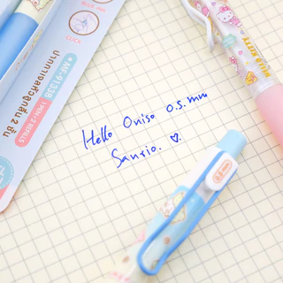 Oniso ชุดปากกาเจล1ด้ามพร้อมไส้2แท่ง ลายการ์ตูนSanrio ขนาด0.5mm. หมึกสีน้ำเงิน - สินค้าลิขสิทธิ์แท้