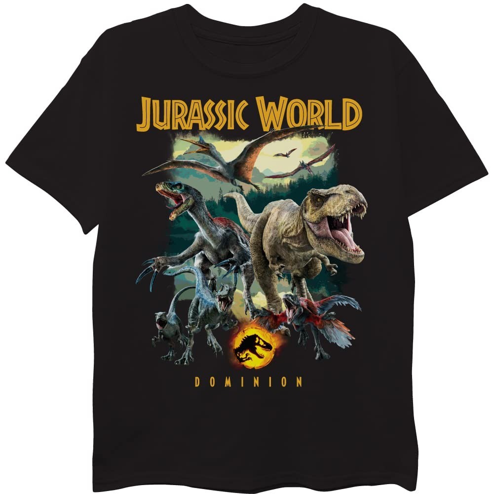 ((จัดส่งภายใน 24 ชั่วโมง) เสื้อยืด Jurassic World แขนสั้นสำหรับทุกเพศ ทำจากผ้าฝ้ายพิมพ์ลาย)