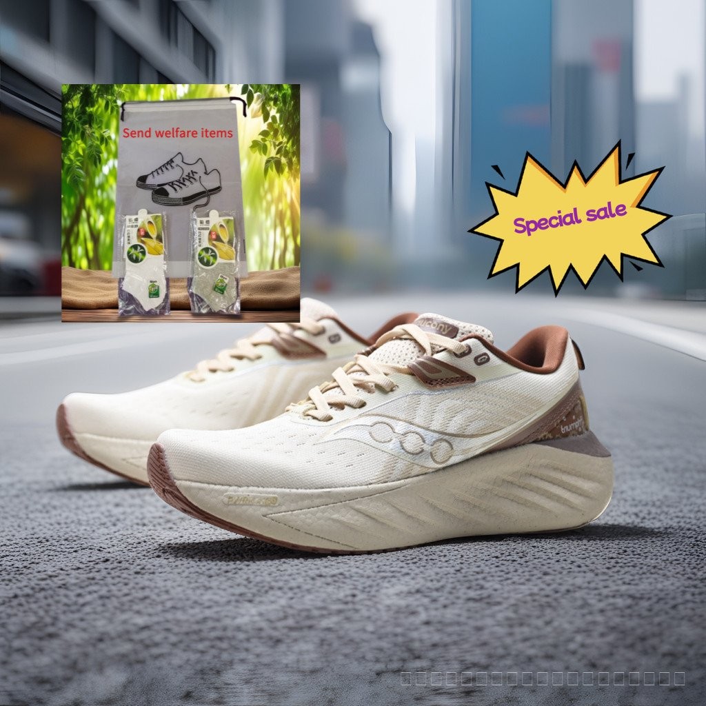 Saucony TRIUMPH 22 รองเท้าวิ่ง breathalbe low-top สำหรับทั้งผู้ชายและผู้หญิง