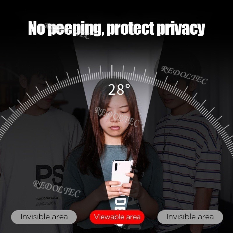 Honor X6C 4G กระจกนิรภัยส่วนตัว Anti-Spy คลุมทั้งหมดปกป้องหน้าจอ Anti Peek 2in1 Privacns Protector HonorX6C - รูปที่ 3