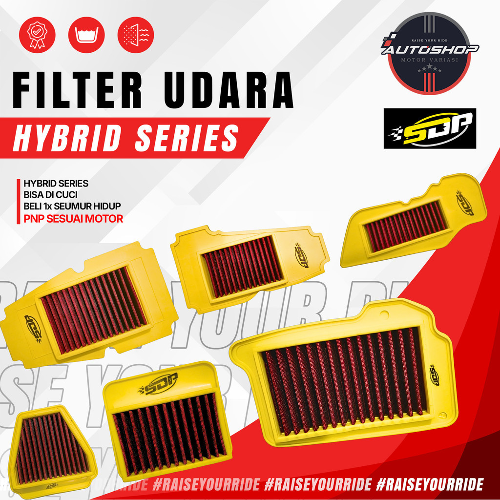 HYBRID กรองอากาศ VARIO 125/150 CB150R NMAX NEW MIO SPORTY SOUL M3 MIO J AEROX OLD LEXI FREEGO GRAND 