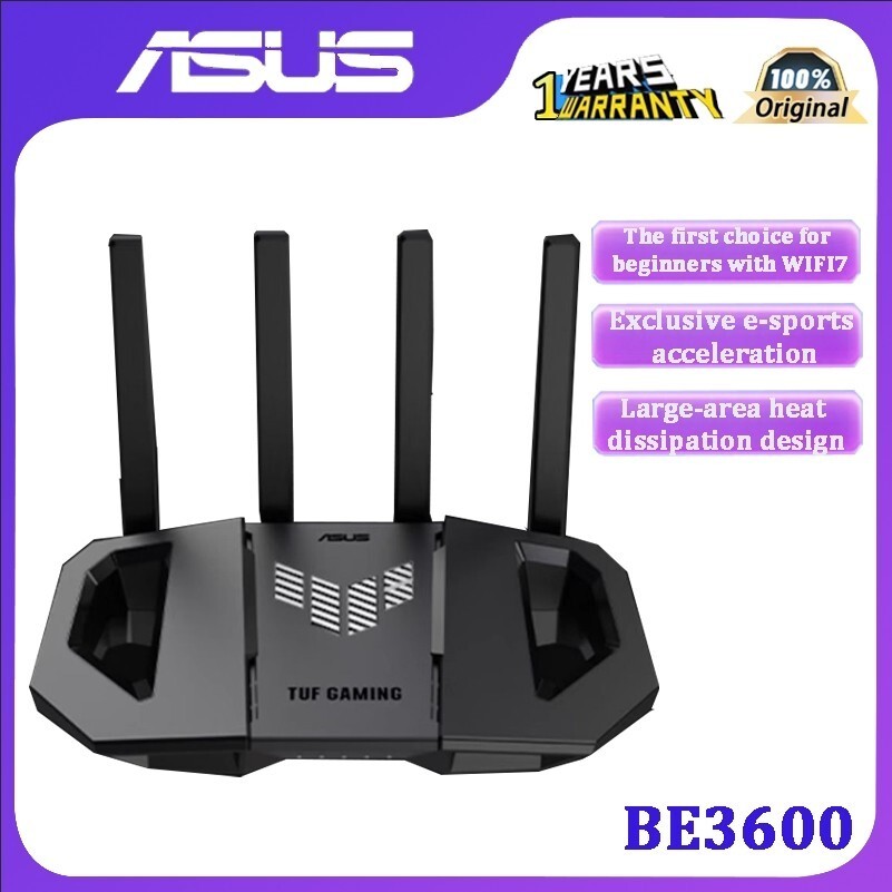 Asus TUF BE3600 Mini Whirlwind WiFi7 Router เราเตอร์บ้านกิกะบิตความเร็วสูงนําเสนอครอบคลุม wifi ไร้สา