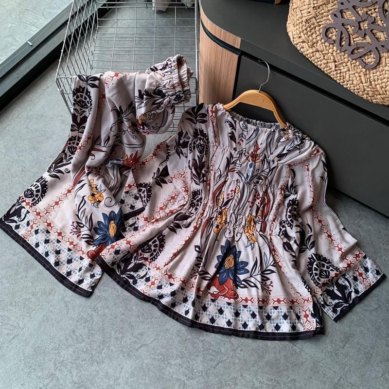 JUWITA SET SMOKE RAYON MOTIF