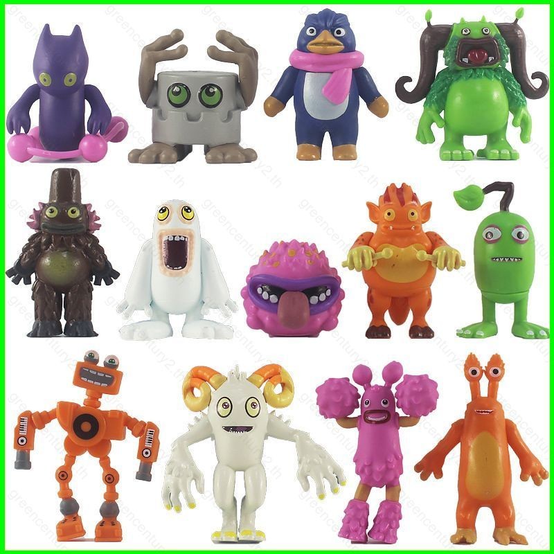 GC 13pcs My Sing Monsters Action Figure Ghazt Noggin Mammott Pango Furcorn Maw Drumpler PomPom ของเล