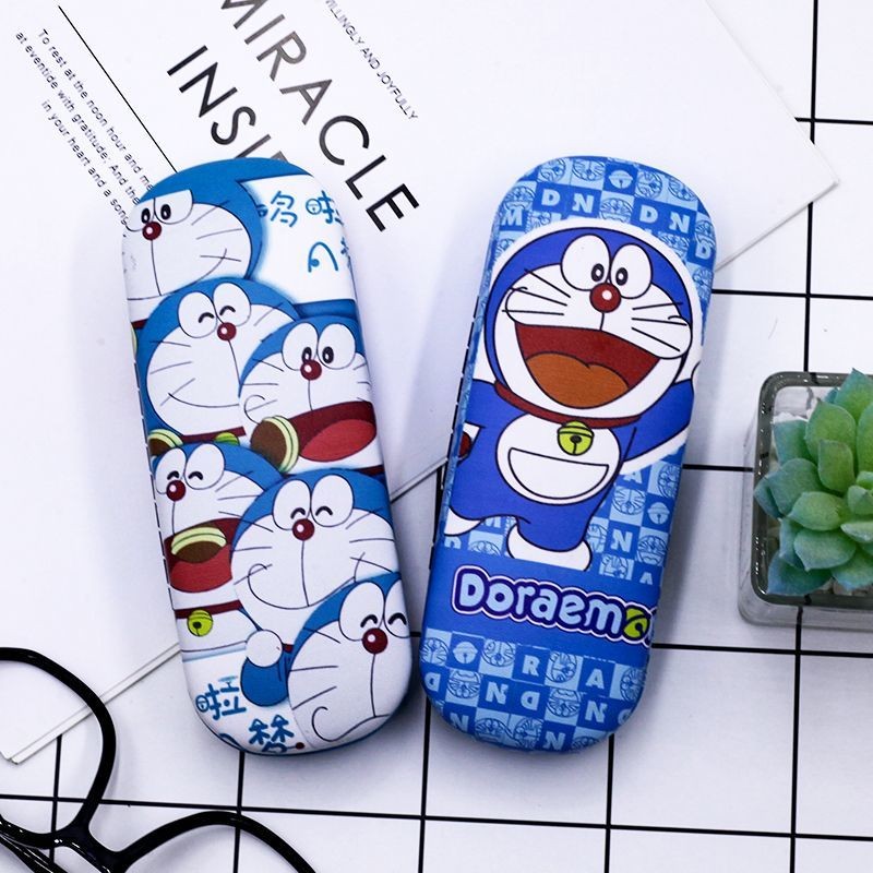 กล่องใส่แว่นตา น่ารัก สีฟ้า อ้วน การ์ตูนมูลค่าสูง โดราเอมอน โดราเอมอน โดราเอมอน กันกระแทก ป้องกันแรงดัน