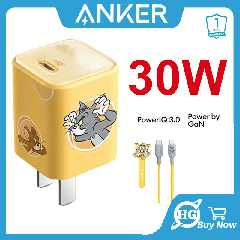 Anker Tom & Jerry 30W USB C GaN Charger 511 Charger Nano III PIQ 3.0 PPS Fast Charger