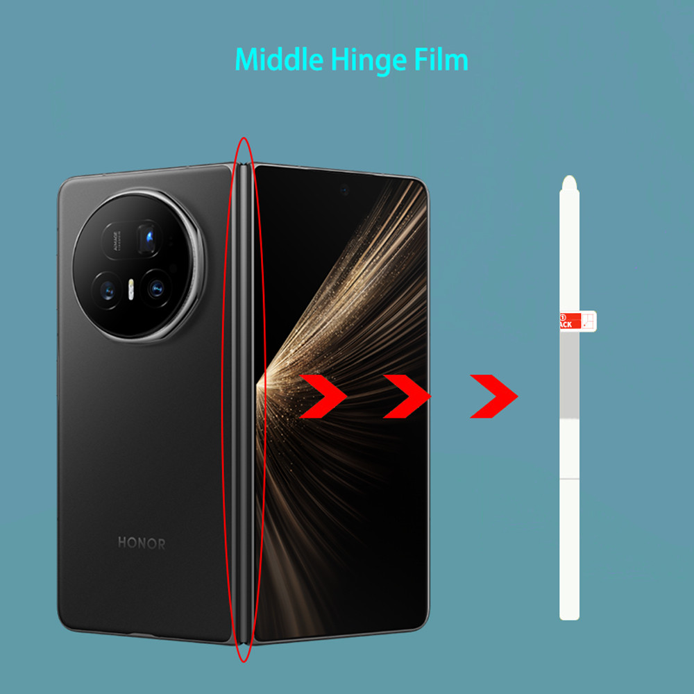 บานพับกลางป้องกัน Hydrogel ฟิล์มด้านข้างสําหรับ Honor Magic V5 V3 Vs3 V2 Vs2 Vs Protector Border สติ
