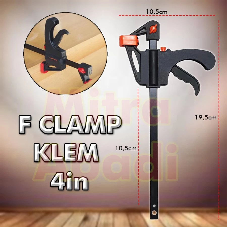 F Clamp 4 นิ้ว - Clamp F Wood Clamp Tool รุ่น F พร้อม Quick Release