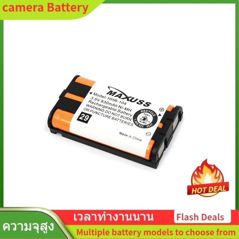 🌟HHR-P104 ใหม่แบตเตอรี่ สำหรับ Panasonic KX-TG2302/TG2302B/TG2344 Rechargeable Battery (3.6V 830mAh)