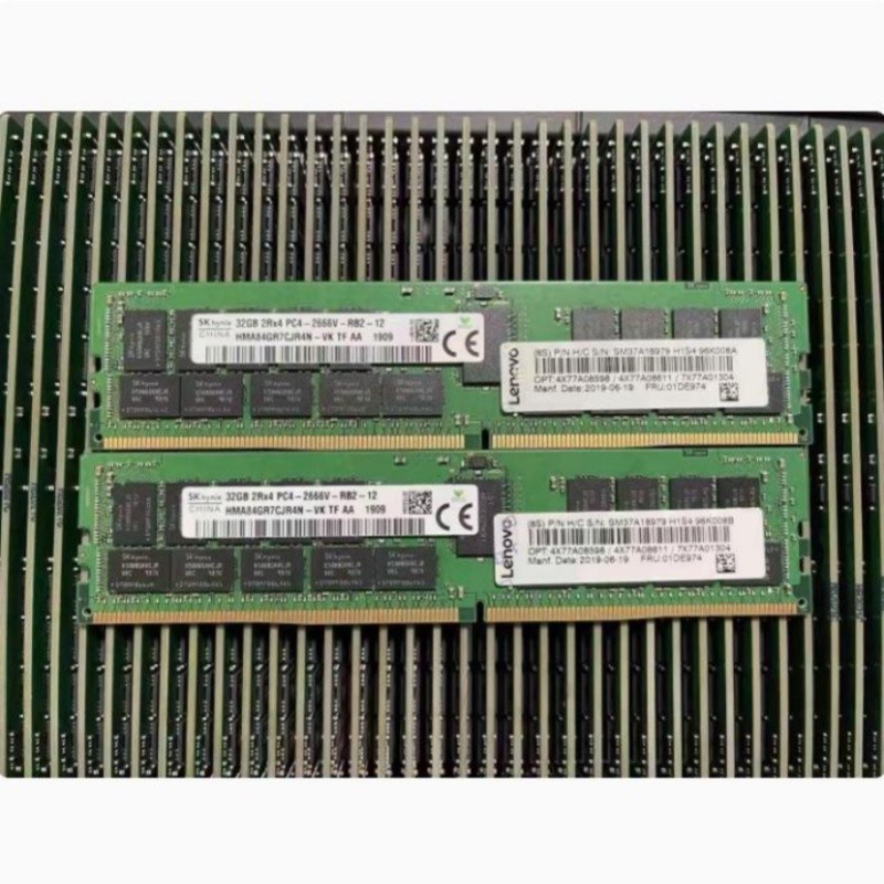 Original Lenovo 32G 2RX4 PC4-2666V RB2-12 RAM โมดูลหน่วยความจําเซิร์ฟเวอร์ SR650 7X77A01304 01DE974