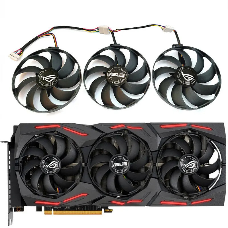 ใหม่ 1 ชุด FDC10H12S9-C T129215SU RTX 2080 2070 พัดลม GPU, สําหรับ ASUS RX 5700XT 5700 5600XT ROG ST