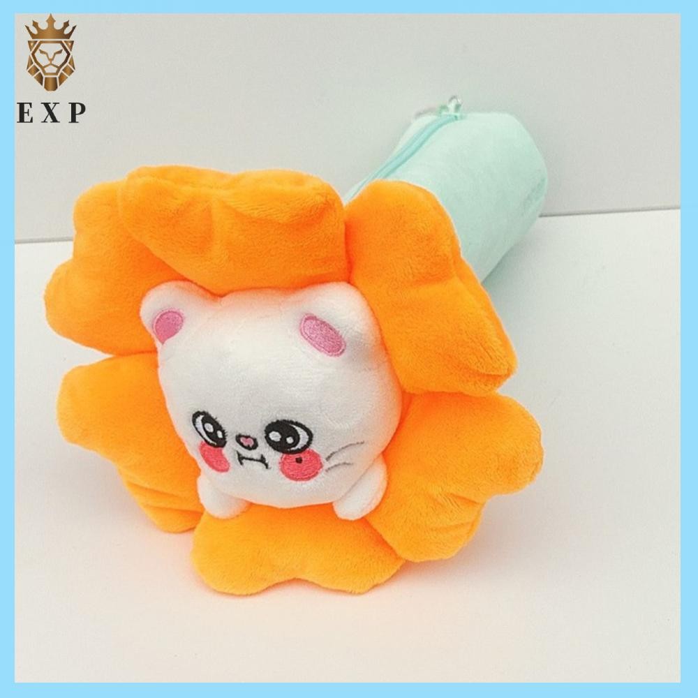 [explosion1.th] Skzoo Plush Pencil Bags with Wolf Chan Han Qukeka Bbokari Flower Design Plush Pen Or