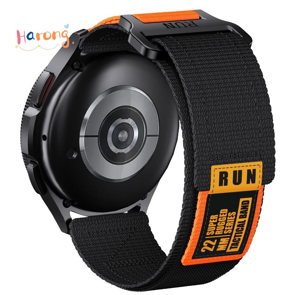 HARONG สายรัดข้อมือ, สายสปอร์ตไนลอน Easy Fit, สายนาฬิกา 20 22 มม. สําหรับ Forerunner / Active / Vivoactive 4 / Huawei Watch / Watch