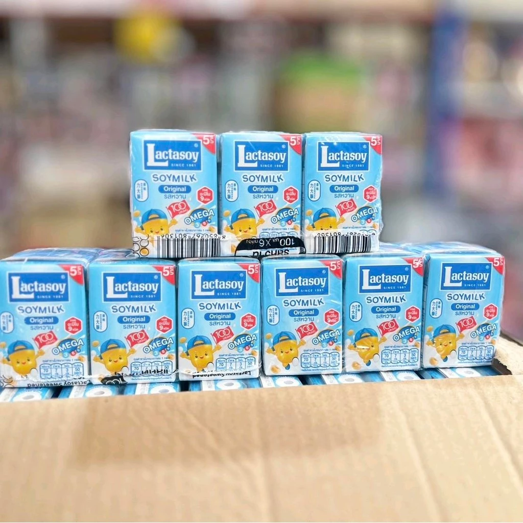 แลคตาซอย 5บ. ปริมาณ 100มล. รสหวาน (ยกลัง60กล่อง) นม m milk แลคตาซอย 5บ. ของ ultra milk uht