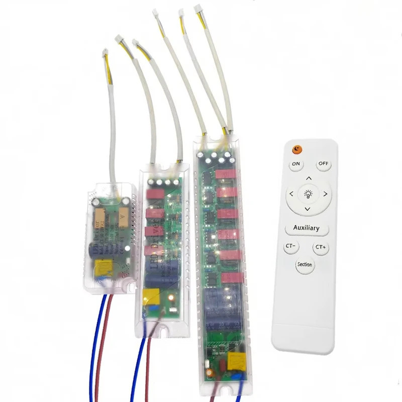 AC220V อินฟราเรดรีโมทคอนโทรลโคมไฟเพดานแหล่งจ่ายไฟ 8-24Wx2 25-40Wx2 37-50Wx2 37-60Wx2 50-70Wx2 37-50W