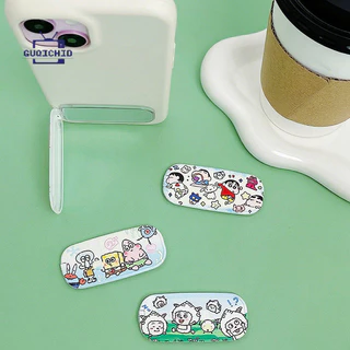เกาหลีน่ารักการ์ตูนสติกเกอร์ซ่อนกระจกพับโทรศัพท์ Griptok Grip Tok Stand สําหรับ Case Holder Ring
