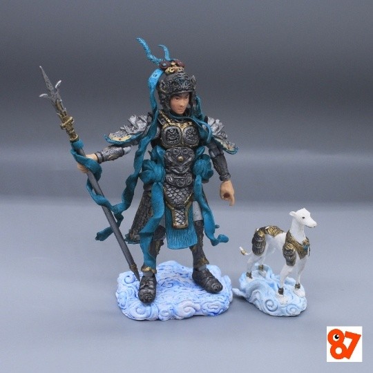 Journey to the West Erlang Shenhe Roarring Tengu 87toys1: 18 Action Figure with Son Goku Head Sculpt