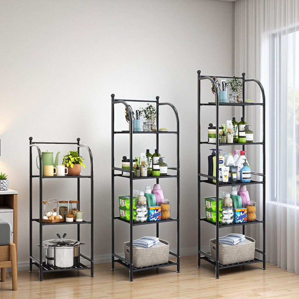 3/4/5 Tier Multi-Purpose Storage Shelf Organizer Rack Kitchen Bathroom Bedroom Living Room