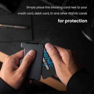 การ์ดปิดกั้น RFID 6 แพ็ค, ตัวป้องกันบัตรเครดิตธนาคารเดบิต, ตัวบล็อก เอ็นเอฟซี ไร้สัมผัสป้องกันการโจรกรรม, การป้องกันกระเป๋าประ