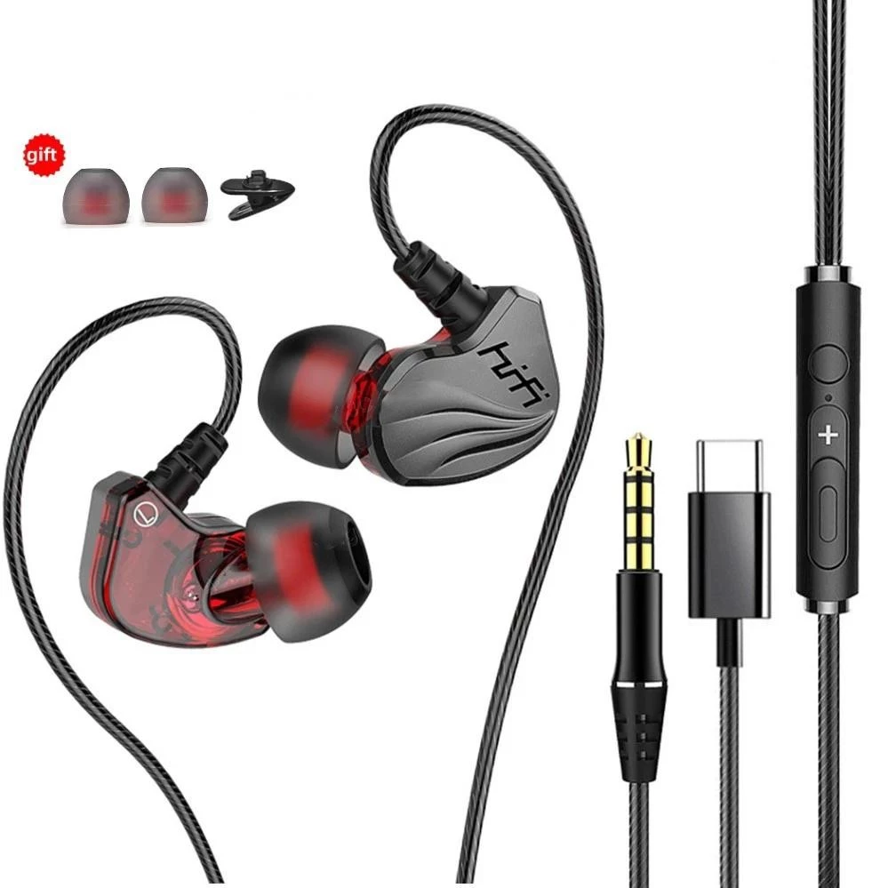 S2000 หูฟังสาย 6D Surround Bass หูฟังสายในหู 3.5 มม. หูฟังสเตอริโอ Auriculares หูฟังเกม Handfree พร้อมไมโครฟ์