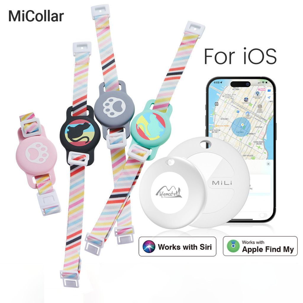 【TH 1-4 การจัดส่ง】💖คำแนะนำ💖MiLi Mitag ปลอกคอสัตว์เลี้ยง GPS พร้อม Bluetooth กันน้ํา ความลึกสูงสุด 12