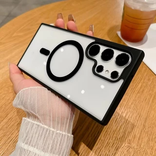 เตาแม่เหล็กสําหรับ เคส Samsung A56 A55 A06 A16 A36 A35 A15 A54 A26 A25 S25 S23 S24 FE S22 Ultra 5G Matte ปลอกกันกระแทก