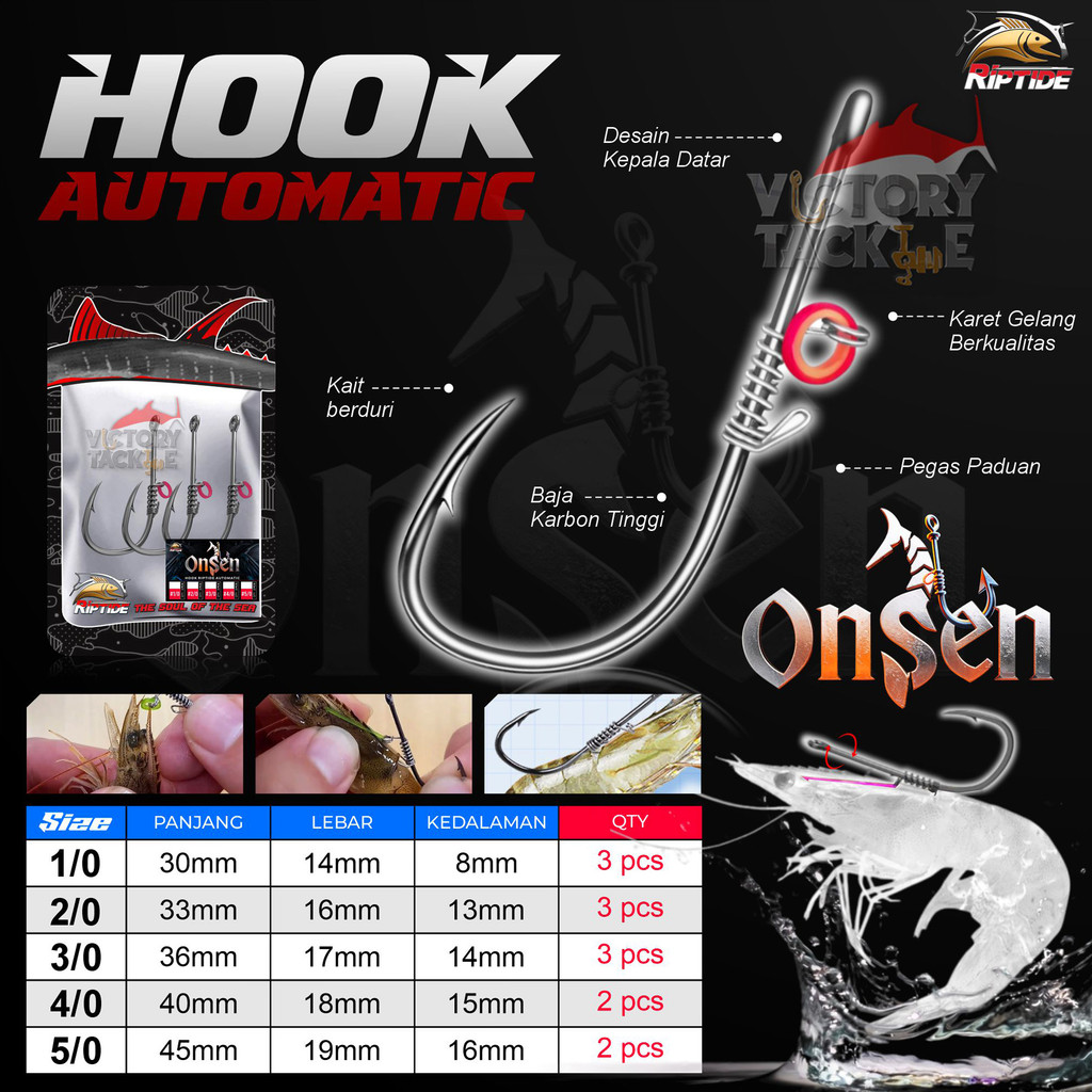 RIPTIDE ONSEN LIVE ShrimP FISHING HOOK LIVE ShrimP FISHING HOOK คุณภาพ Fishing Tackle Center
