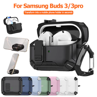 เคสหูฟังสำหรับ For Samsung Buds 3 Pro Buds3 Pro W พร้อมตัวล็อคนิรภัย เคสกันกระแทกแบบป๊อปอัพ แม่เหล็ก กันกระแทก เคสแข็ง