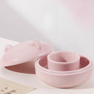 ​​☽☾หม้อร้อนหมีเซรามิก ☾ ฝาปิดป้องกันระเหย ☽ จานหมึกชุ่มชื้น…