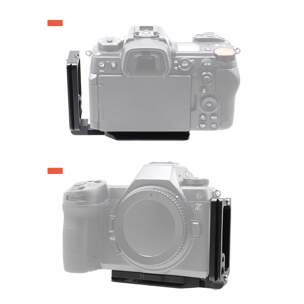 อลูมิเนียมสําหรับ NIKON Z5/Z6/Z7/Z6II/Z7II/Z6III พร้อม Cold Shoe Mount 1/4 และ 3/8 นิ้วสกรูหลุม Full