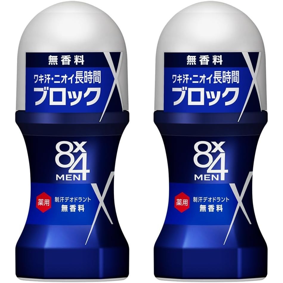 【Direct From Japan】Eight for Men 8x4 Men Roll-On Deodorant ไม่มีกลิ่น 60 มล. x 2 ชิ้น