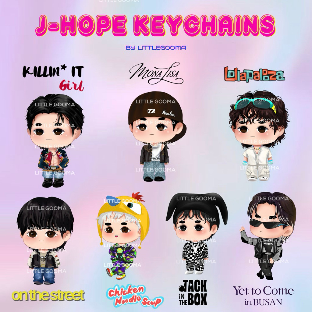 GANTUNGAN พวงกุญแจ BTS J-Hope Collection โดย Little Gooma - พวงกุญแจ BTS - พวงกุญแจ JHope Hobby