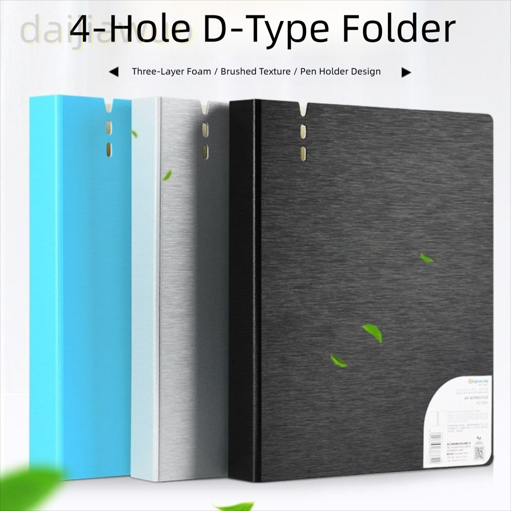 สมุดแสดง DAIJI, แฟ้ม PP A4 4 รู, เครื่องเขียนโฟลเดอร์ Binder D-Shaped Binder Ring Binder กันน้ํา