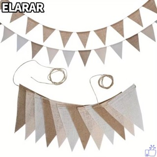 เอลรา‌R แบนเนอร์ผ้าลินินวันเกิด, 12 ธงแขวนธง Pennant, Vintag…