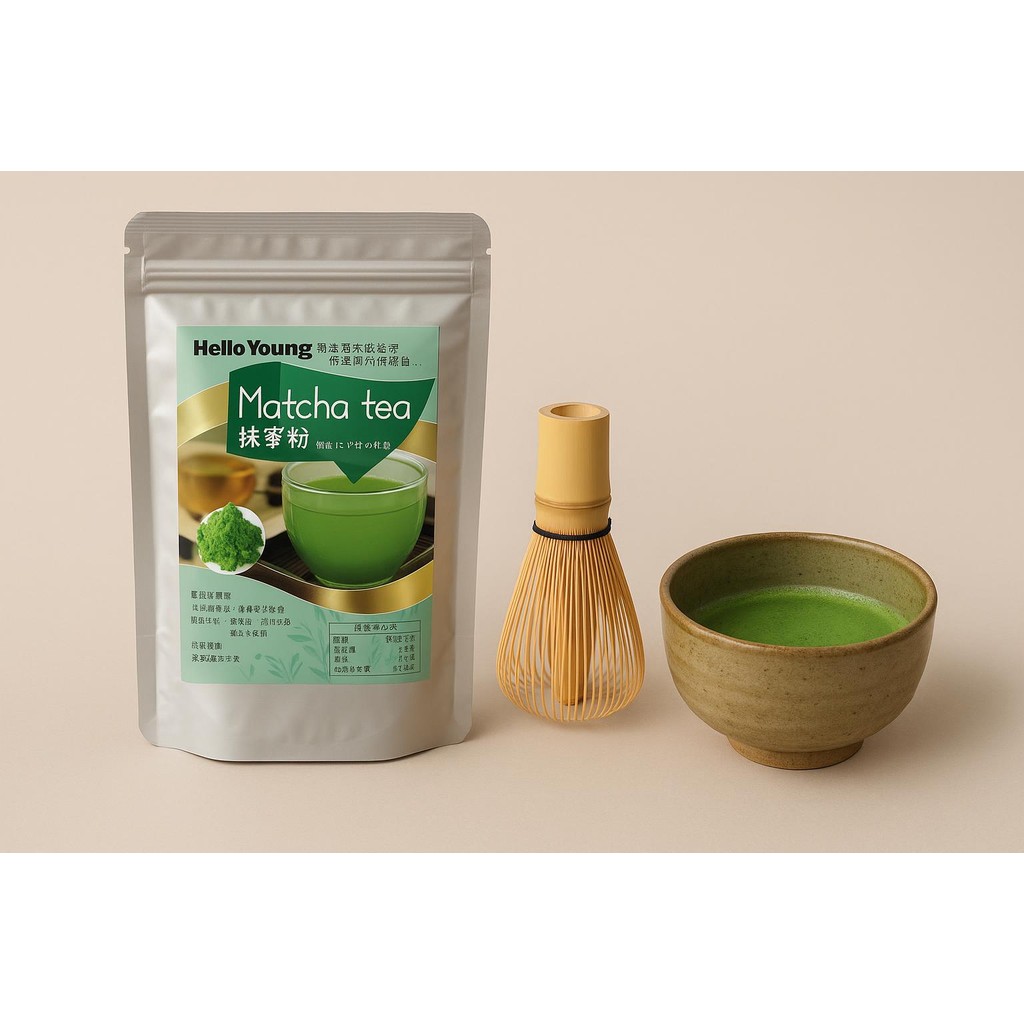 HelloYoung Organic Keto Matcha Powder 100g - Instant Latte & Smoothie Mix
