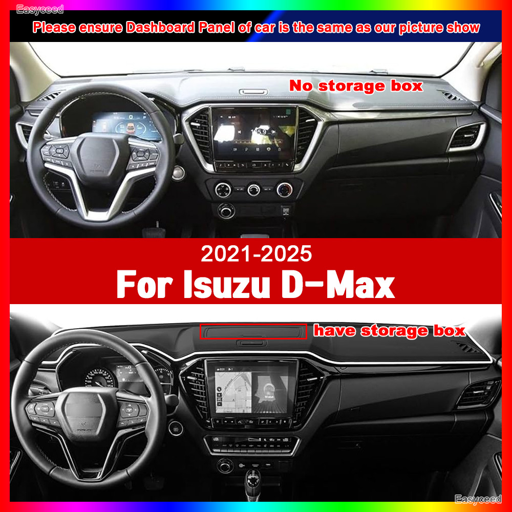 รถแดชบอร์ดสําหรับ Isuzu D-Max DMax D Max 2021 2022 2023 2024 2025 คอนโซลกลาง Protector พรม Dashmat Sun-shade อุปกรณ์เสริม